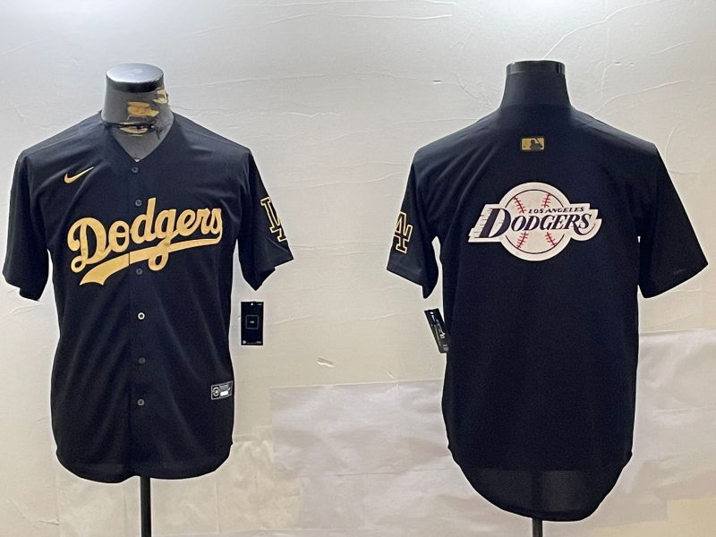 Men Los Angeles Dodgers Blank Black Game 2024 Nike MLB Jersey style 12058
